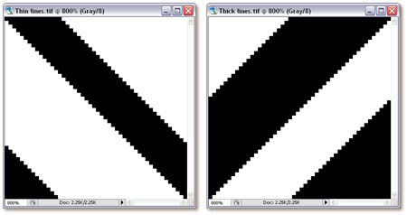 Repeating diagonal line patterns